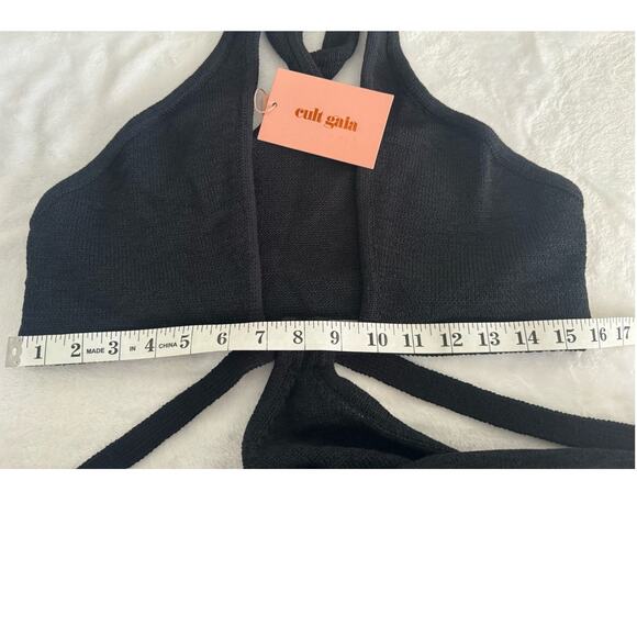 NWT Cult Gaia Aziza Cut Out Knit Dress in Black XL - Picture 15 of 16